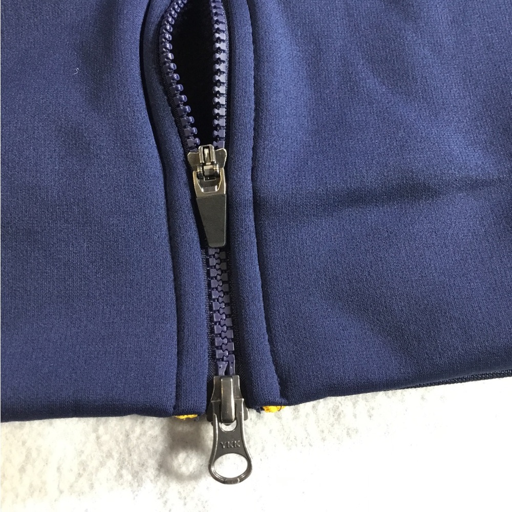 Nike Men’s West Virginia Navy and Gold Dri-FIT Hoodie SZ Large gently used #247 - Picture 6 of 14